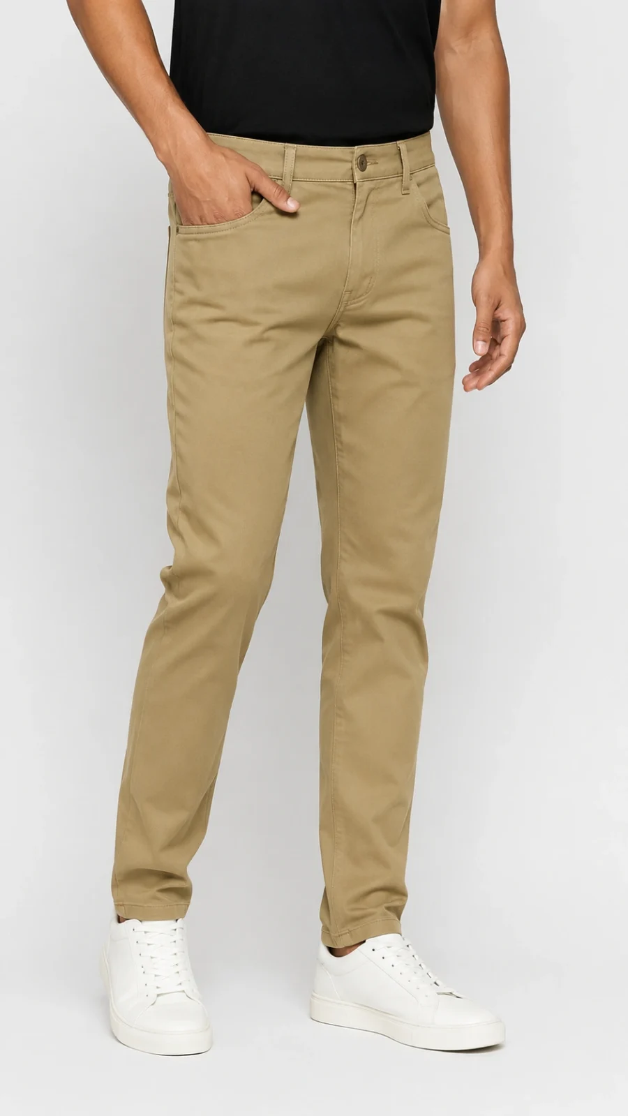Men's Khaki Fit Stretch Casual Jeans