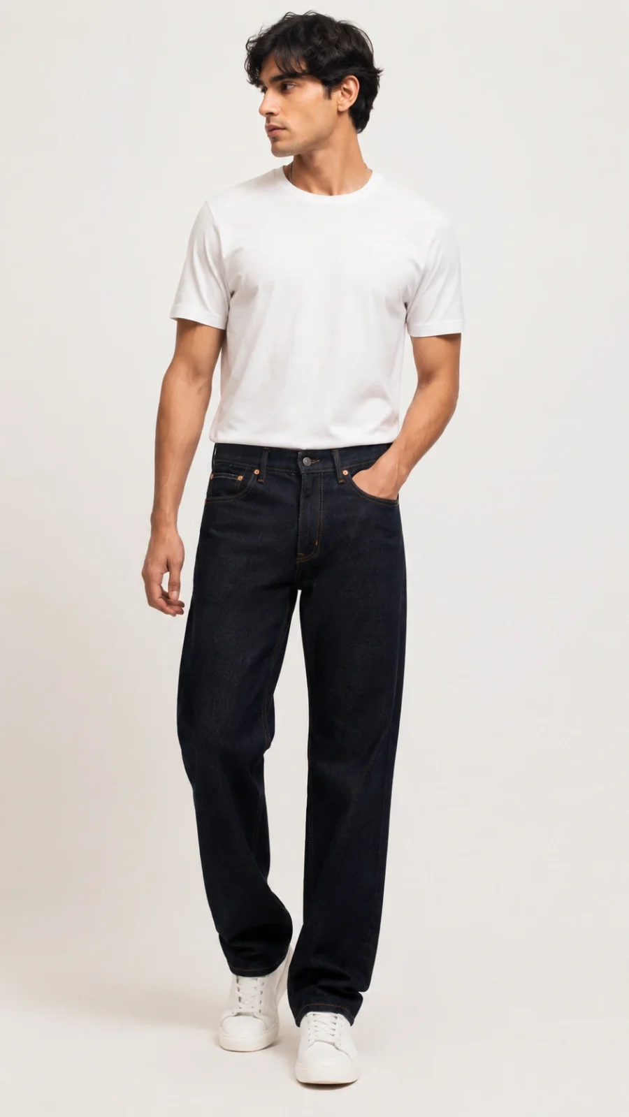 Men's Dark Indigo Straight Fit Denim Jeans