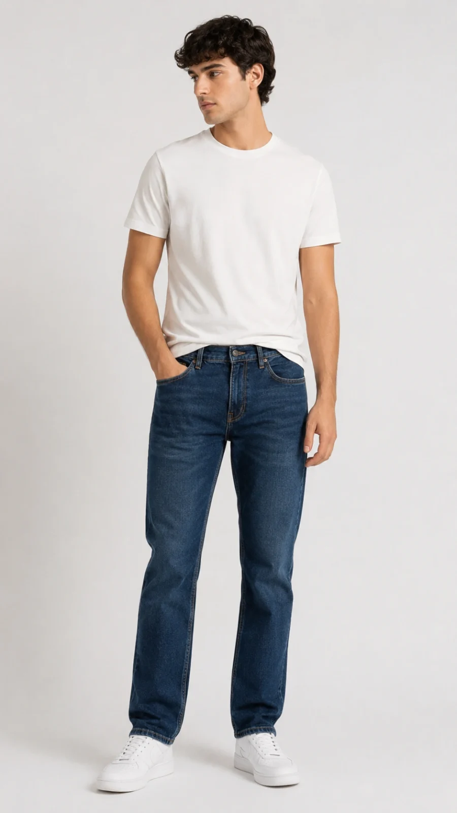Men's Classic Blue Straight Fit Jeans