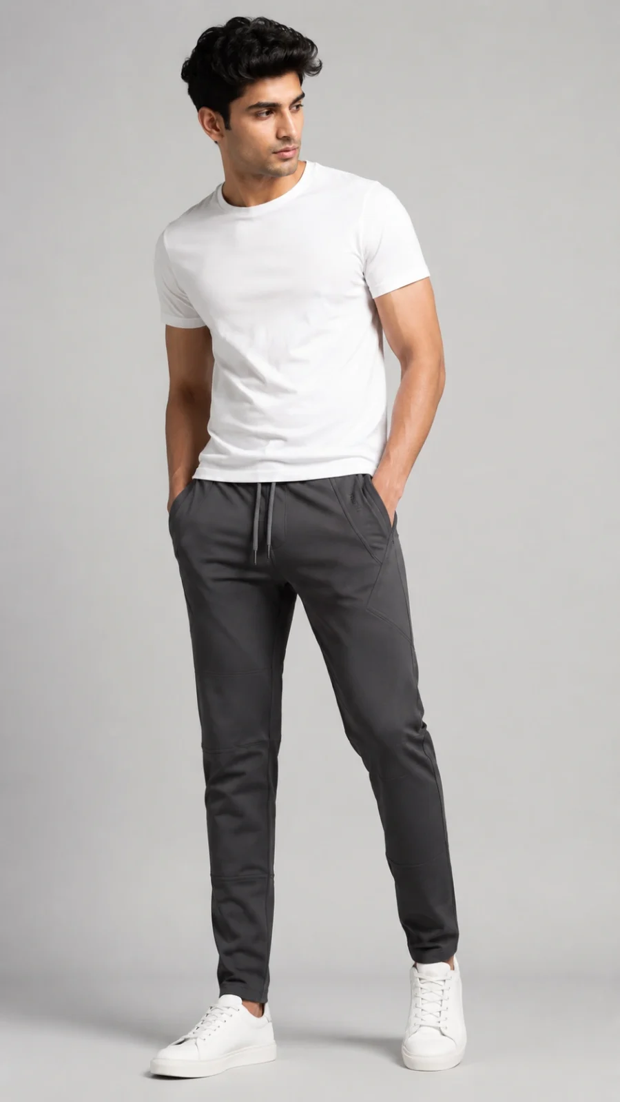 Men's Charcoal Grey Performance Track Pants