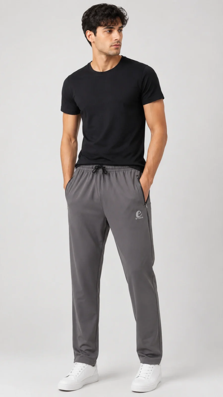 Men's Performance Grey Sports Track Pants