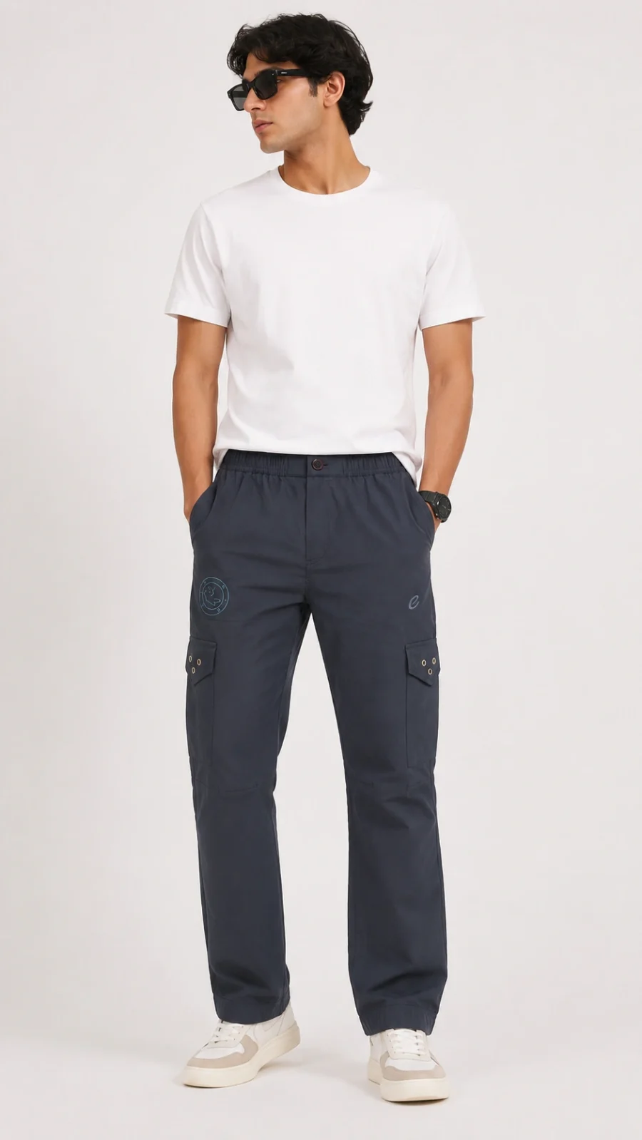 Men's Navy Blue Utility Cargo Pants