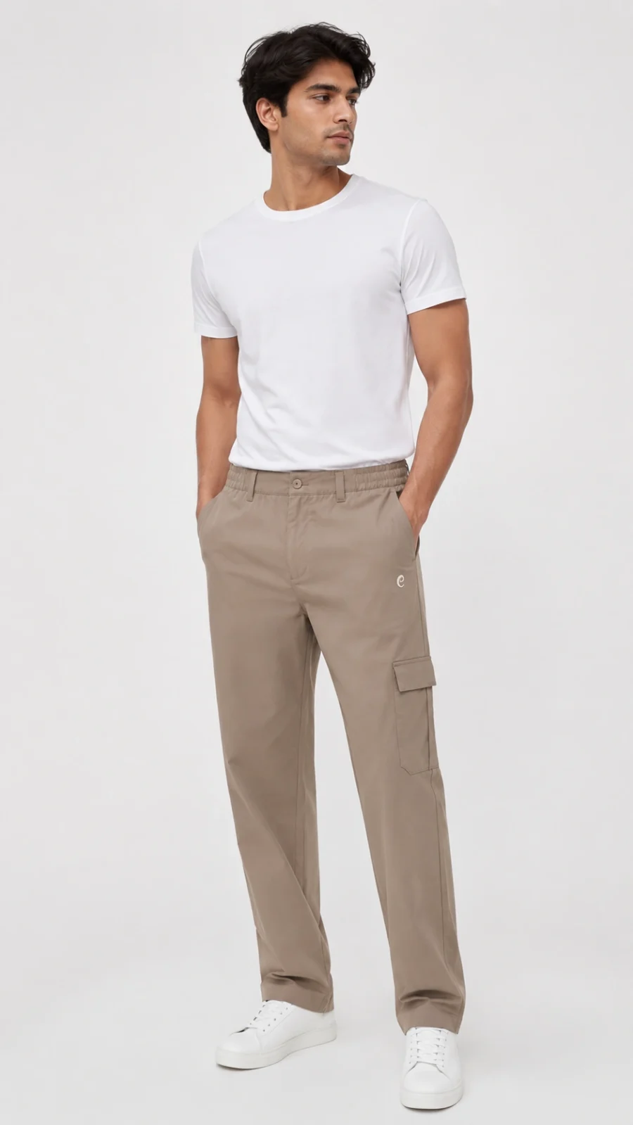 Men's Taupe Utility Cargo Pants