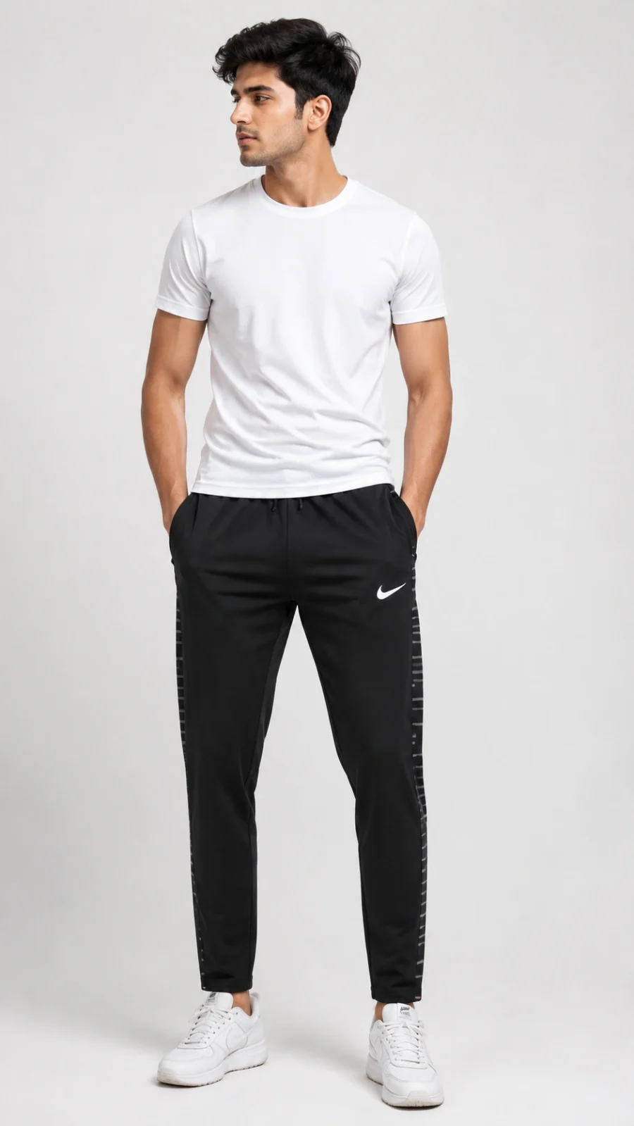 Men's Performance Track Pants with Reflective Side Panels