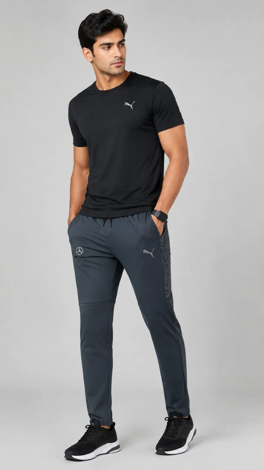 Men's Performance Training Track Pants – Steel Blue