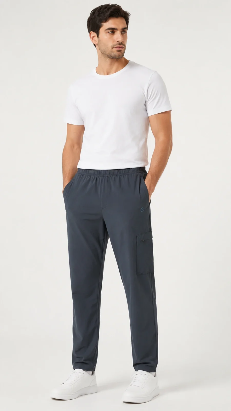 Men’s Charcoal Grey Cargo Track Pants