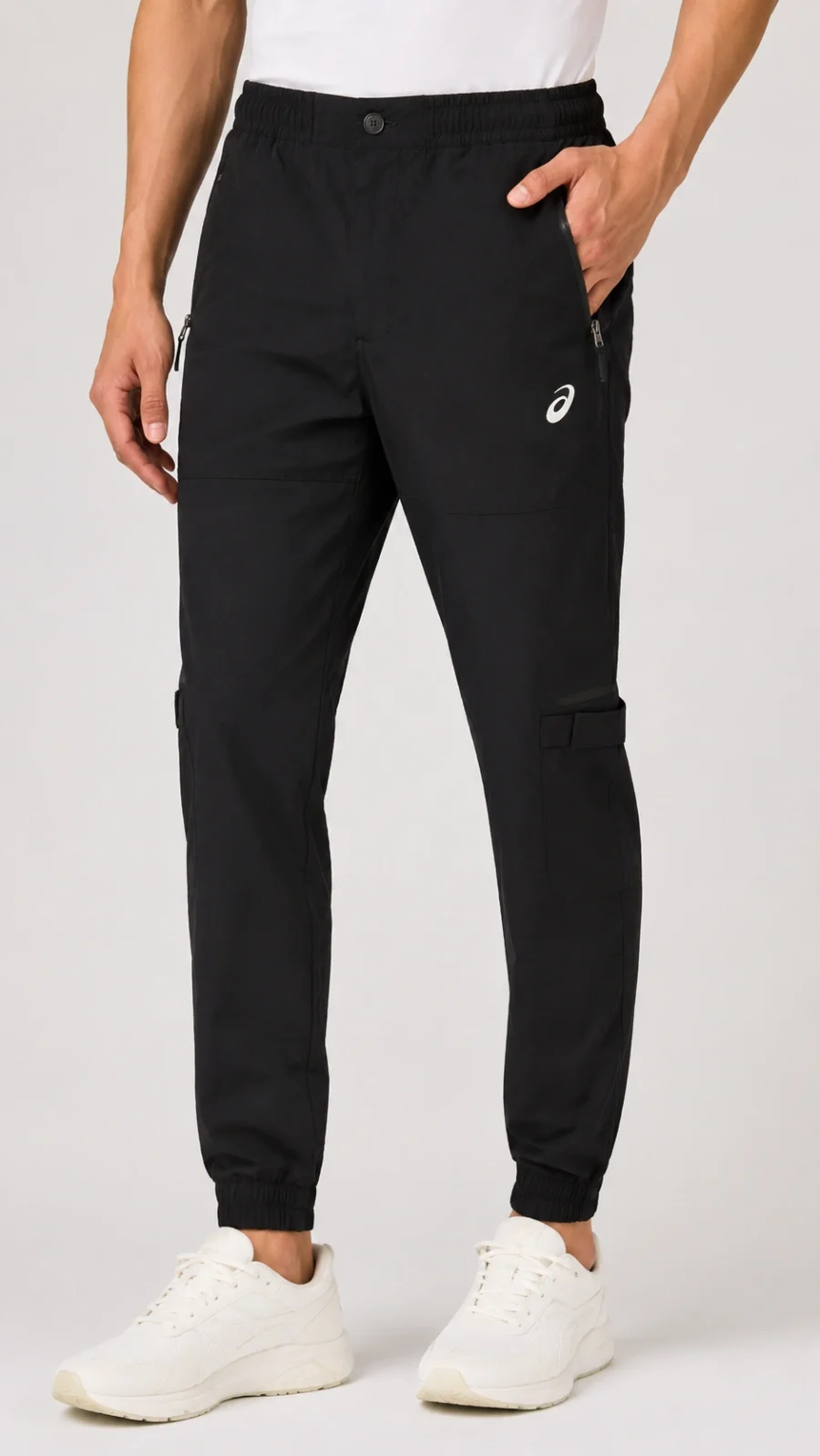 Men’s Black Utility Cargo Jogger Pants