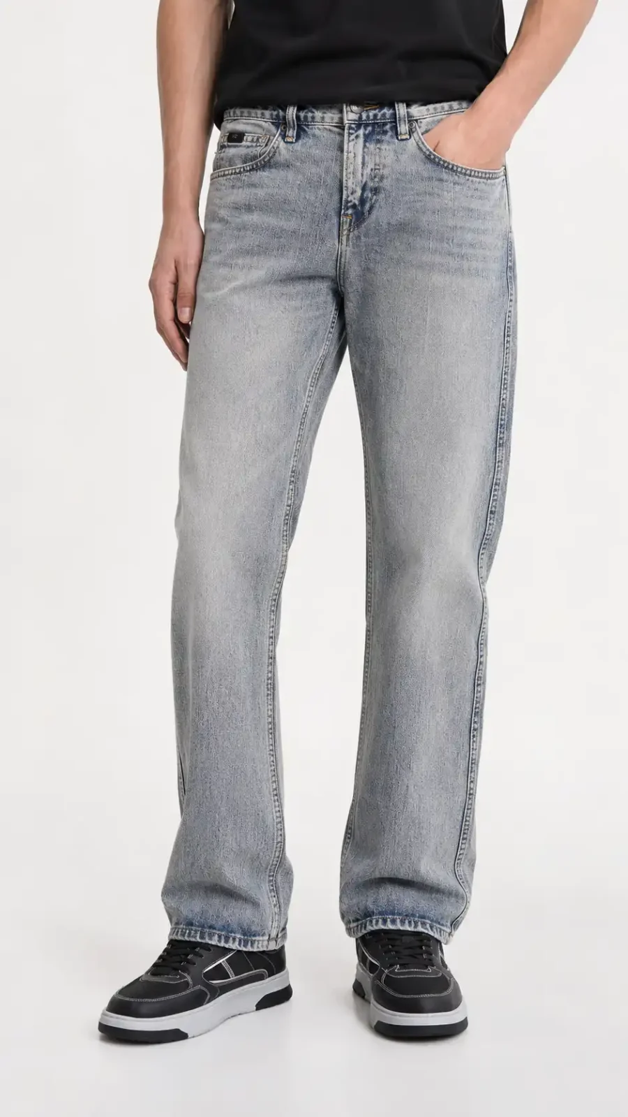 Men's Light Wash Bootcut Jeans