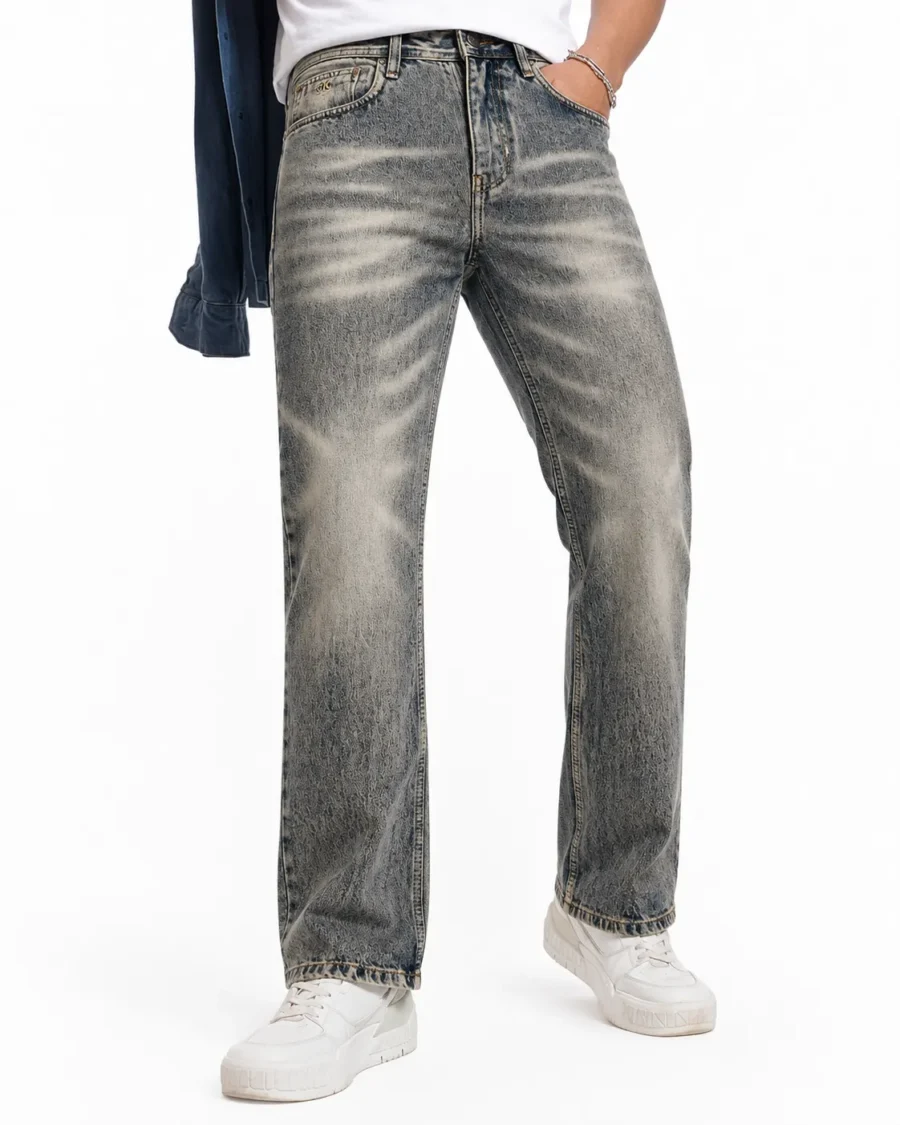 Men's Retro Fade Bootcut Jeans
