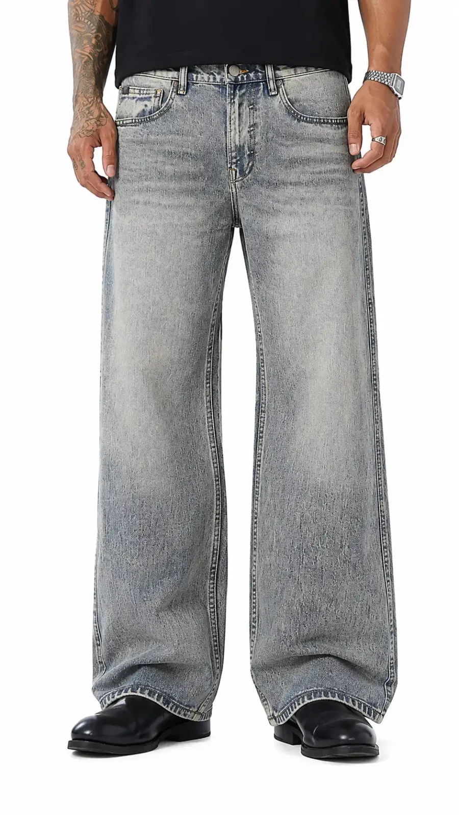 Men's Light Wash Bootcut Jeans
