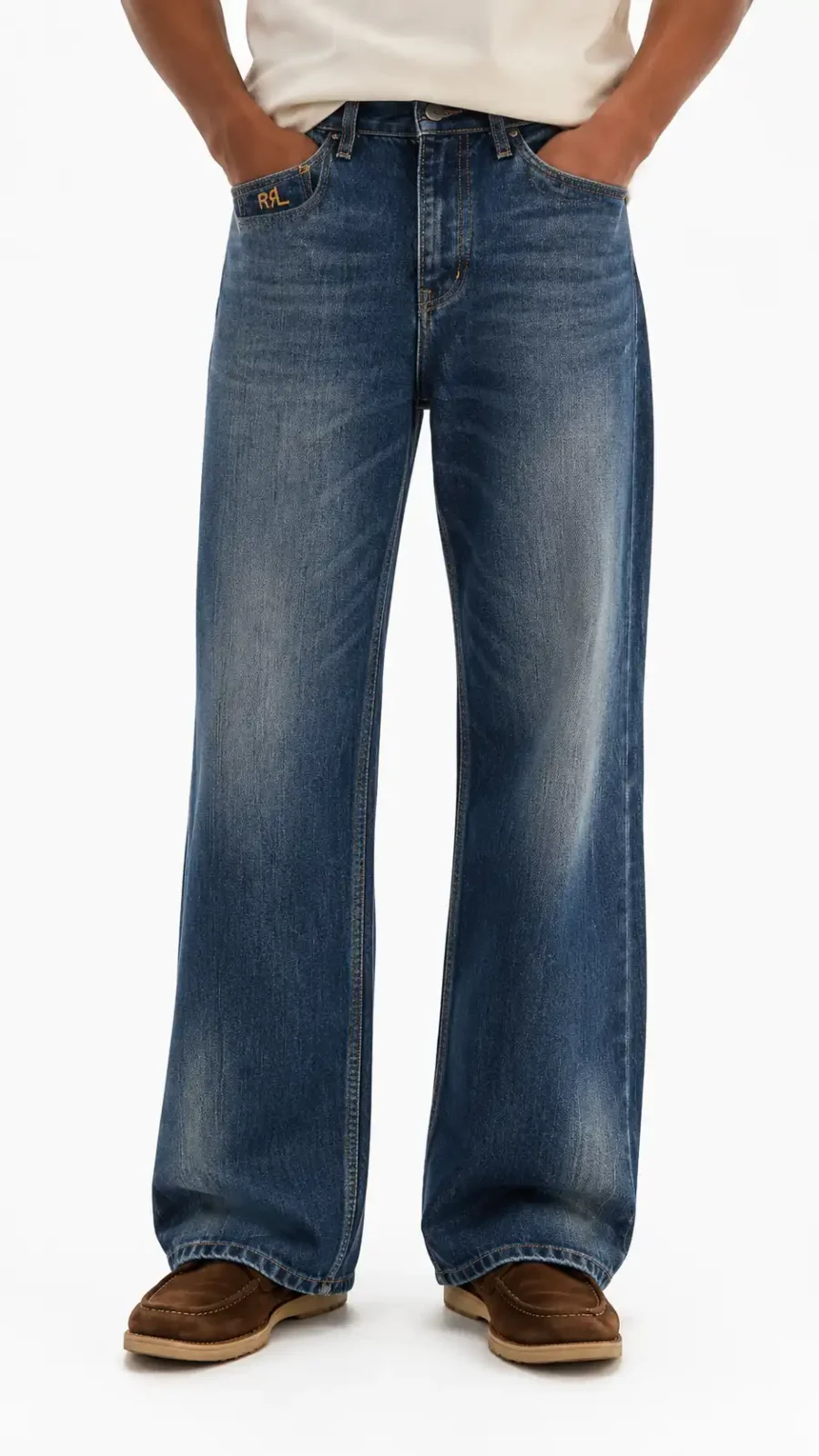 Men's Vintage Wash Bootcut Jeans